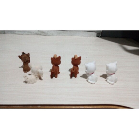 Puppy & Kitty In My Pocket Mixed Lot Of 6 Mini Dog & Cat Flocked Figures - Picture 3 of 5